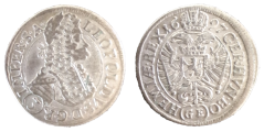 3 krejcar Leopold I. 1697 Praha 3 krejcar Leopold I. 1697 Praha