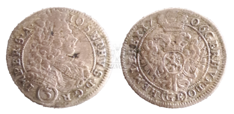 Josef I. 3 krejcar 1706 Praha