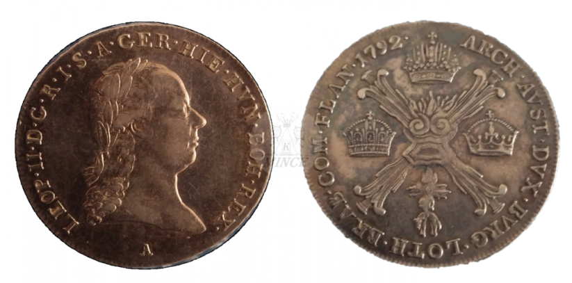 čtvrt tolar křížový Leopold II. 1792 A Vídeň