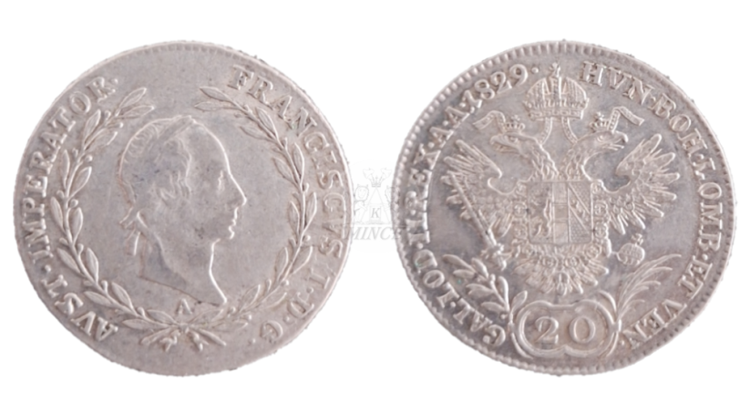 20 krejcar 1829 Vídeň