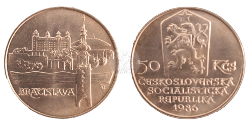 50 Kčs 1986 Městská památková rezervace Bratislava