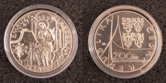 200 Kč 1997 650. výročí založení kláštera Na Slovanech