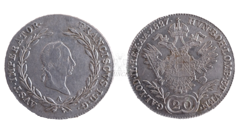 20 krejcar 1827 Vídeň