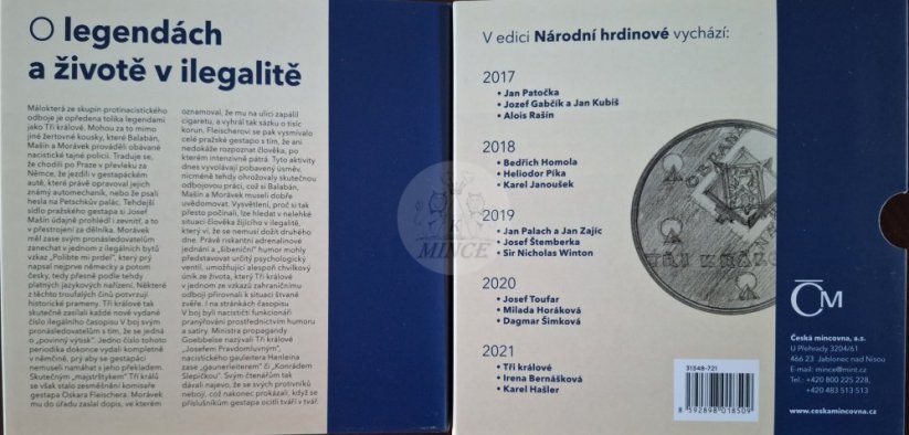 Stříbrná medaile Balabán, Mašín, Morávek PROOF