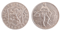 25 Kčs 1954 Desáté výročí SNP