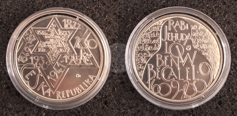 200 Kč 2009 400. výročí úmrtí rabího Jehudy Lówa ben Becalel