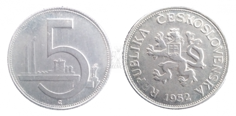 5 Kčs 1952 zkušební ražba RR!