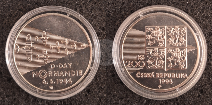 200 Kč 1994 Padesáté výročí vylodění spojenců v Normandii