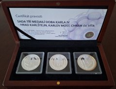 Sada tří medailí doba Karla IV. PROOF Sada tří medailí doba Karla IV. PROOF