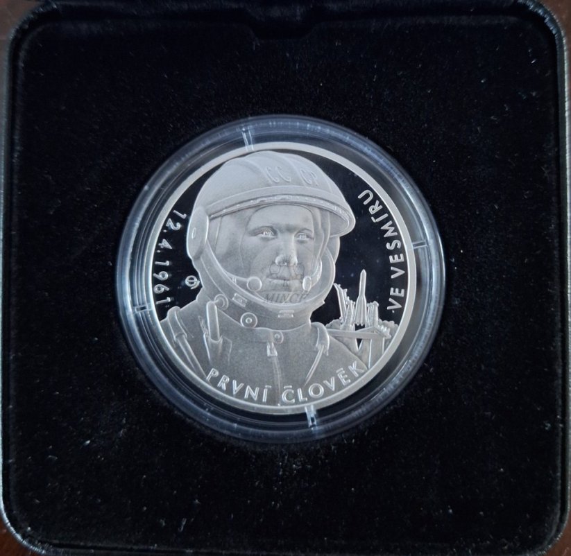 Stříbrná mince První člověk ve vesmíru 2021 PROOF