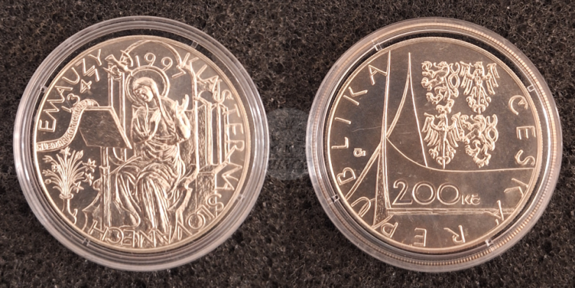 200 Kč 1997 650. výročí založení kláštera Na Slovanech