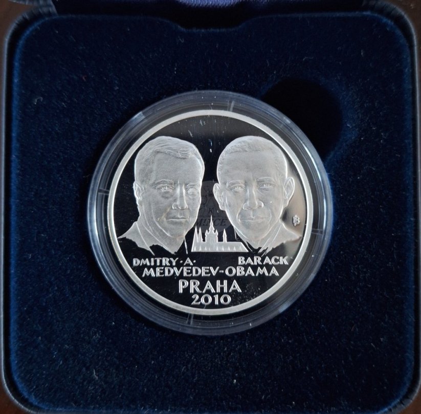 Stříbrná medaile Summit Obama - Medveděv 2010 PROOF