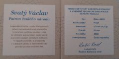 1/10 OZ Svatý Václav tematická investiční zlatá mince