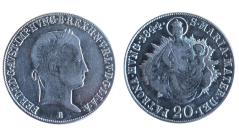 20 krejcar Ferdinand I. 1844 B Kremnica 20 krejcar Ferdinand I. 1844 B Kremnica