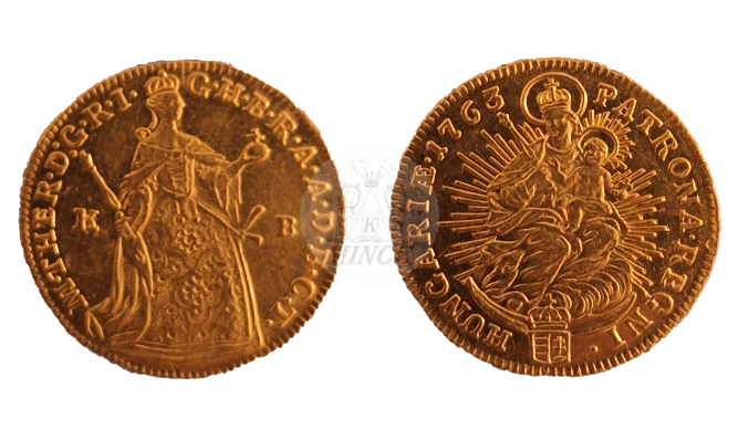 Dukát 1763 Kremnica Marie Terezie 