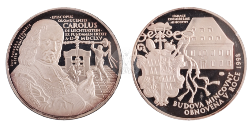 Medaile ČNS Kroměříž 1998, obnovení budovy mincovny, Zeman
