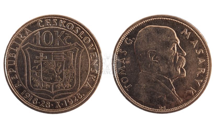10 Kč 1928 Masaryk