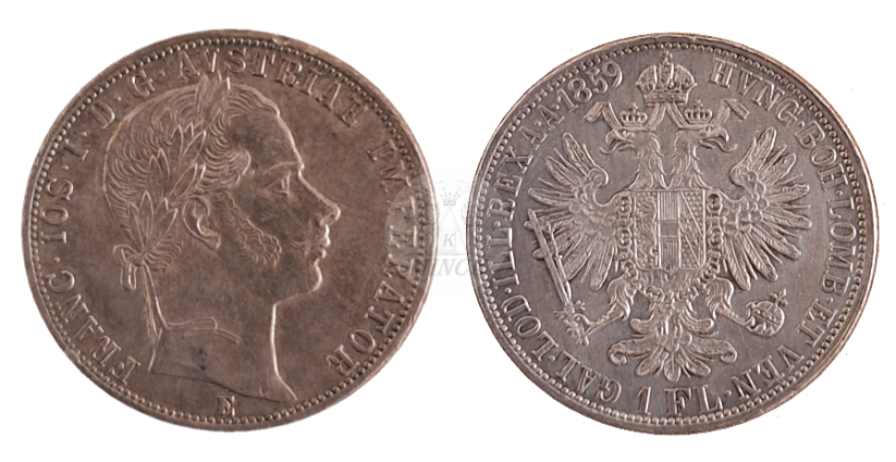 Florin 1859 E František Josef I.