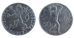 50 Kčs 1948 Třetí výročí pražského povstání 50 Kčs 1948 Třetí výročí pražského povstání