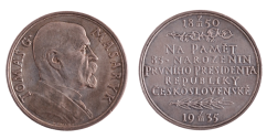 Medaile 1935 T. G. Masaryk, lesklá