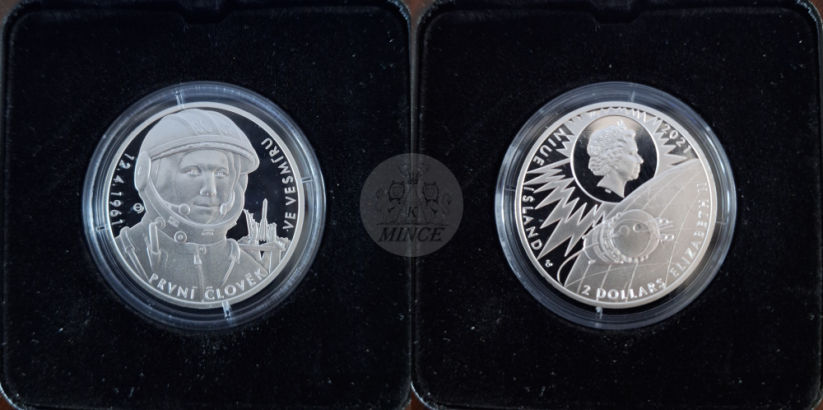 Stříbrná mince První člověk ve vesmíru 2021 PROOF