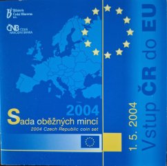 Sada oběžných mincí ČR 2004 Vstup ČR do EU BK