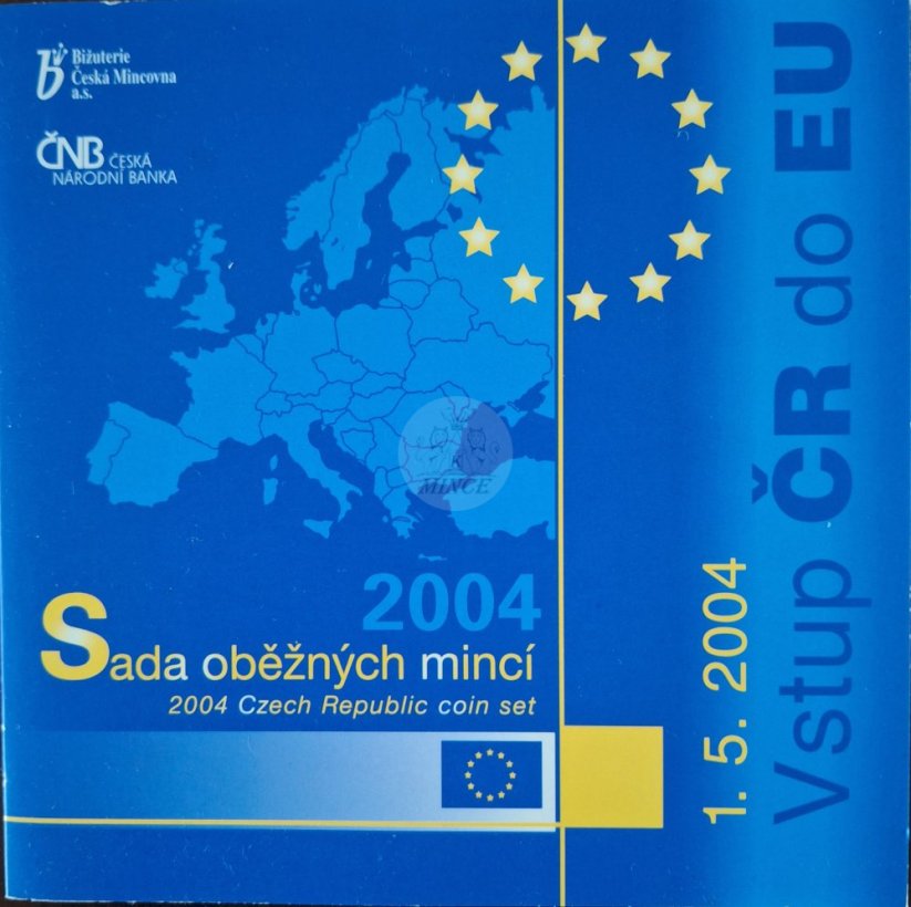 Sada oběžných mincí ČR 2004 Vstup ČR do EU BK