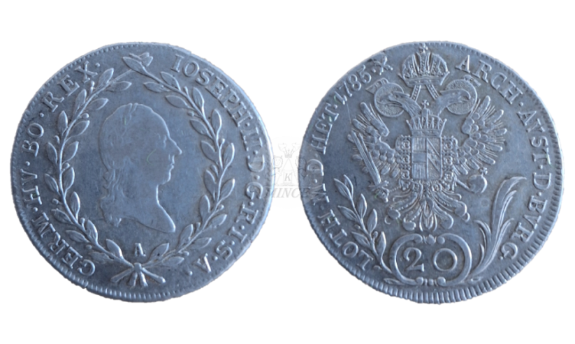 20 krejcar Josef II. 1785 A Vídeň