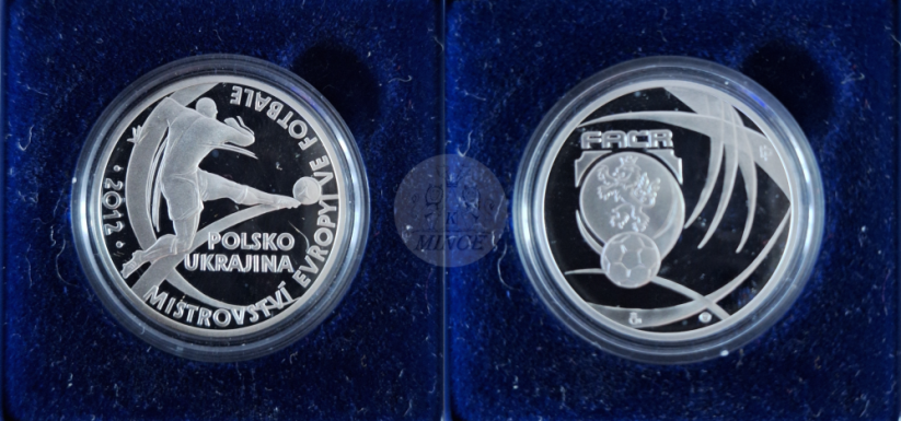 Stříbrná medaile Mistrovství Evropy ve fotbale 2012 PROOF