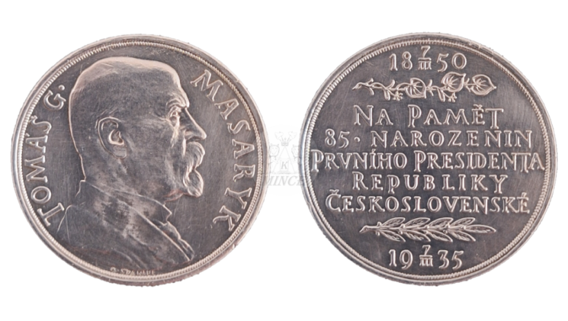 Medaile 1935 T. G. M.