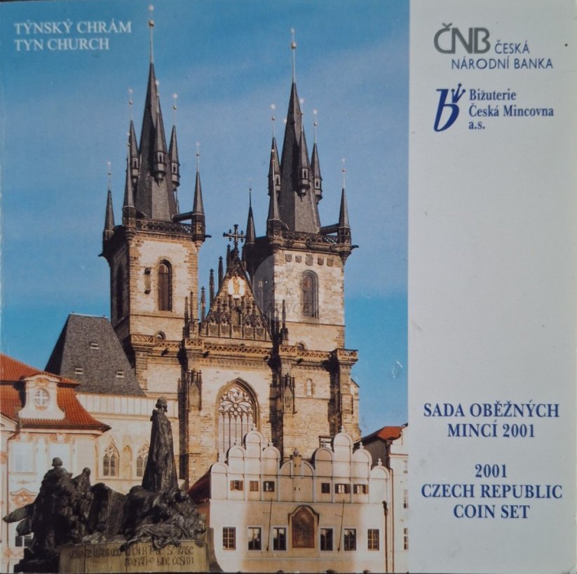 Sada oběžných mincí ČR 2001 Týnský chrám