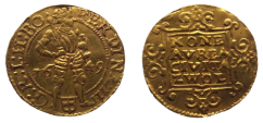 Dukát Zwolle 1649, s titulem Ferdinanda III.