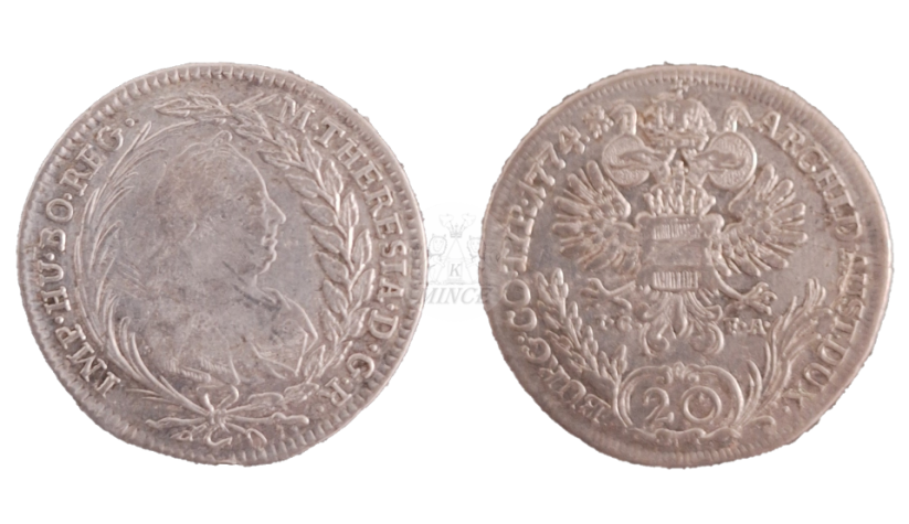 20 krejcar 1774 I.C.-F.A.