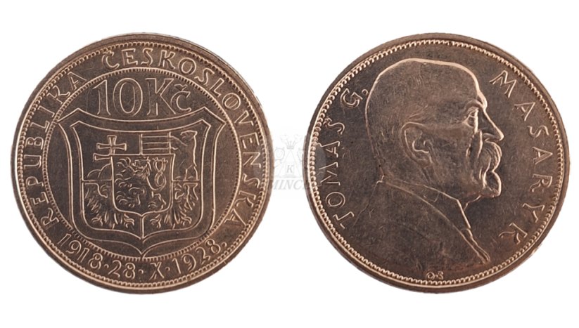 10 Kč 1928 výročí vzniku ČSR