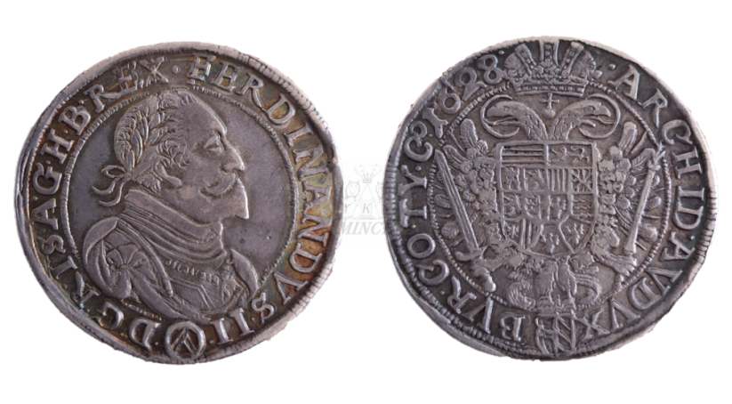 1/2 tolar Ferdinand II. 1628 Vídeň