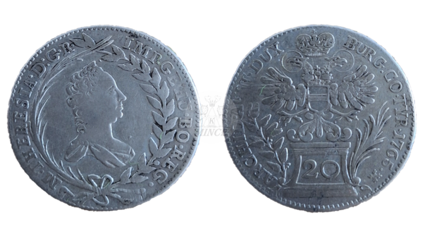 20 krejcar Marie Terezie 1765 Vídeň 