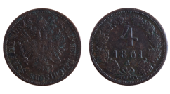 4 krejcar 1861 Vídeň