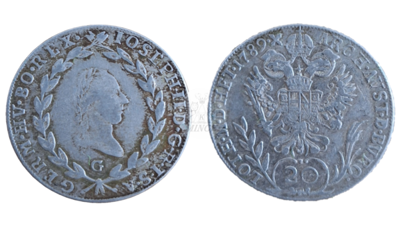 20 krejcar Josef II. 1789 G Velká Baňa