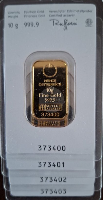 Zlatý investiční slitek 10 g Fine Gold
