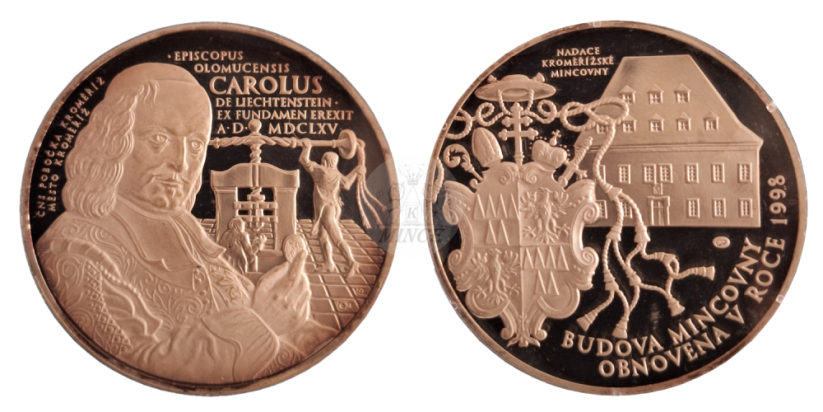 Medaile ČNS Kroměříž 1998, obnovení budovy mincovny, Zeman