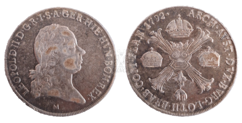 Tolar křížový Leopold II. 1792 Milán