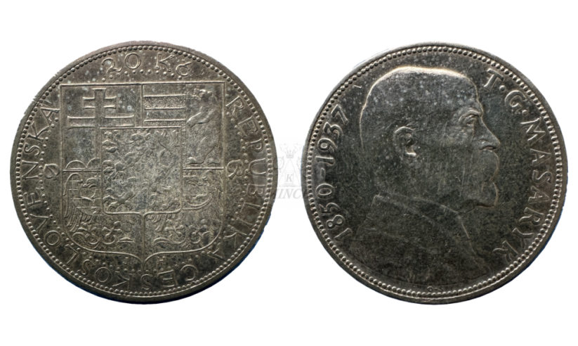 20 Kč 1937 T. G. Masaryk