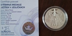 Stříbrná medaile Ježíšek v jesličkách PROOF