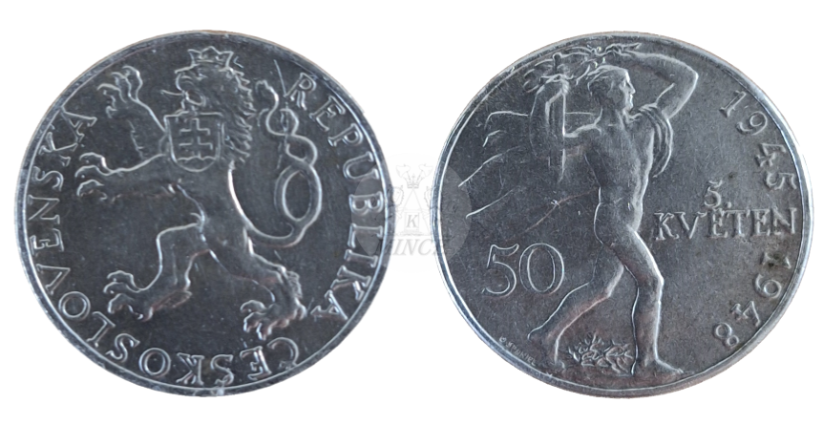 50 Kčs 1948 Třetí výročí pražského povstání