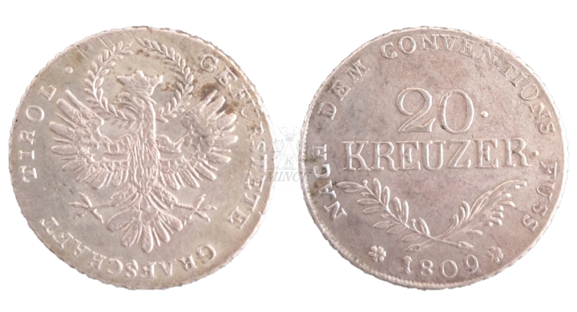 20 Krejcar 1809 Tyroly 