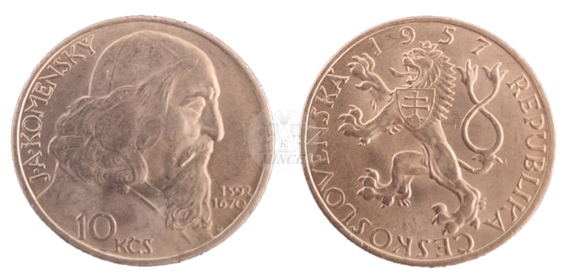10 Kčs 1957 Jan Amos Komenský