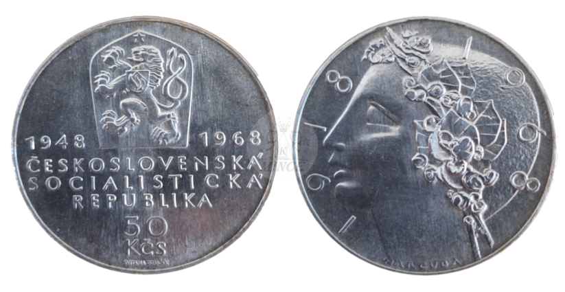 50 Kčs 1968 Padesáté výročí vzniku Československa