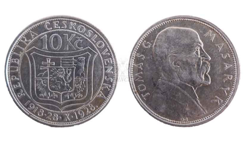 10 Kč 1928 Desáté výročí vzniku Československé republiky