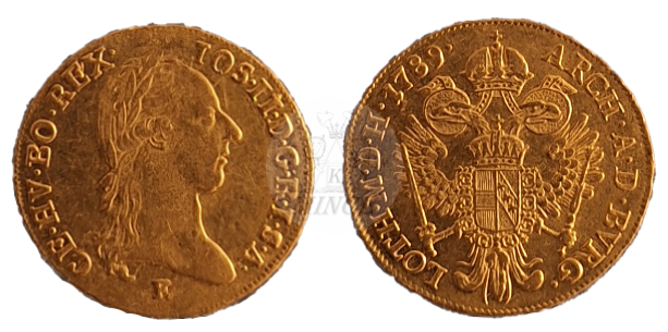 Dukát Josef II. 1789 Karlsburg