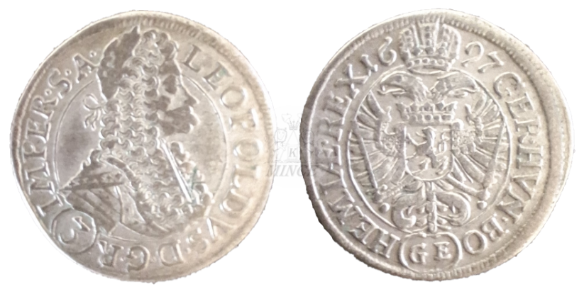 3 krejcar Leopold I. 1697 Praha 